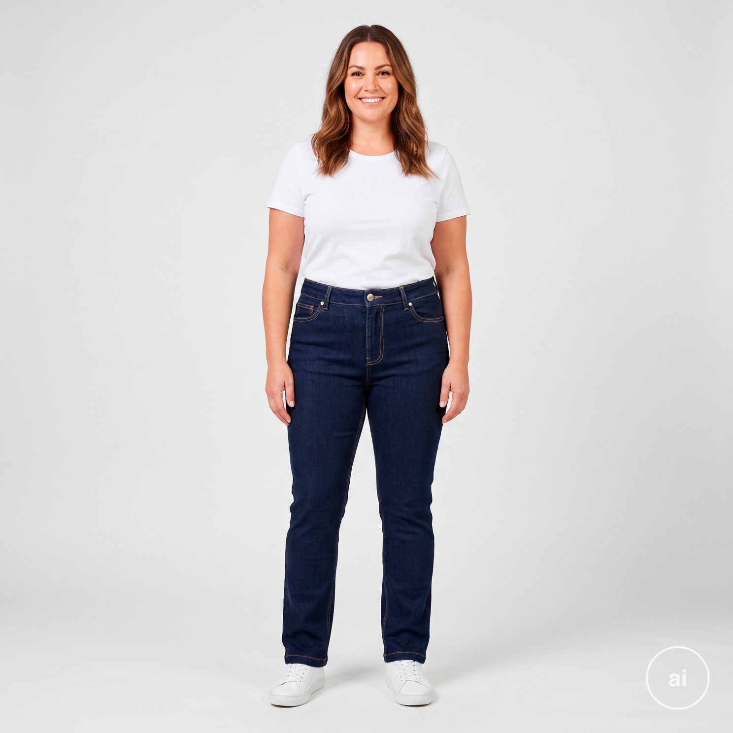 Steenholt Laura Dame Jeans Plus Size Navy Navy  54/32