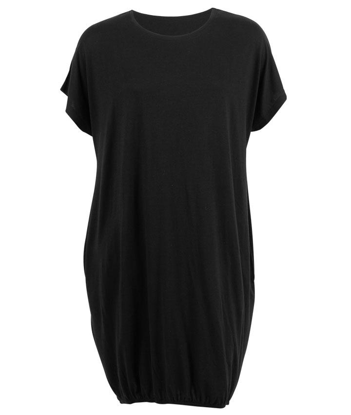 Steenholt Nima Dame Kjole Plus Size Jet Black Sort  44