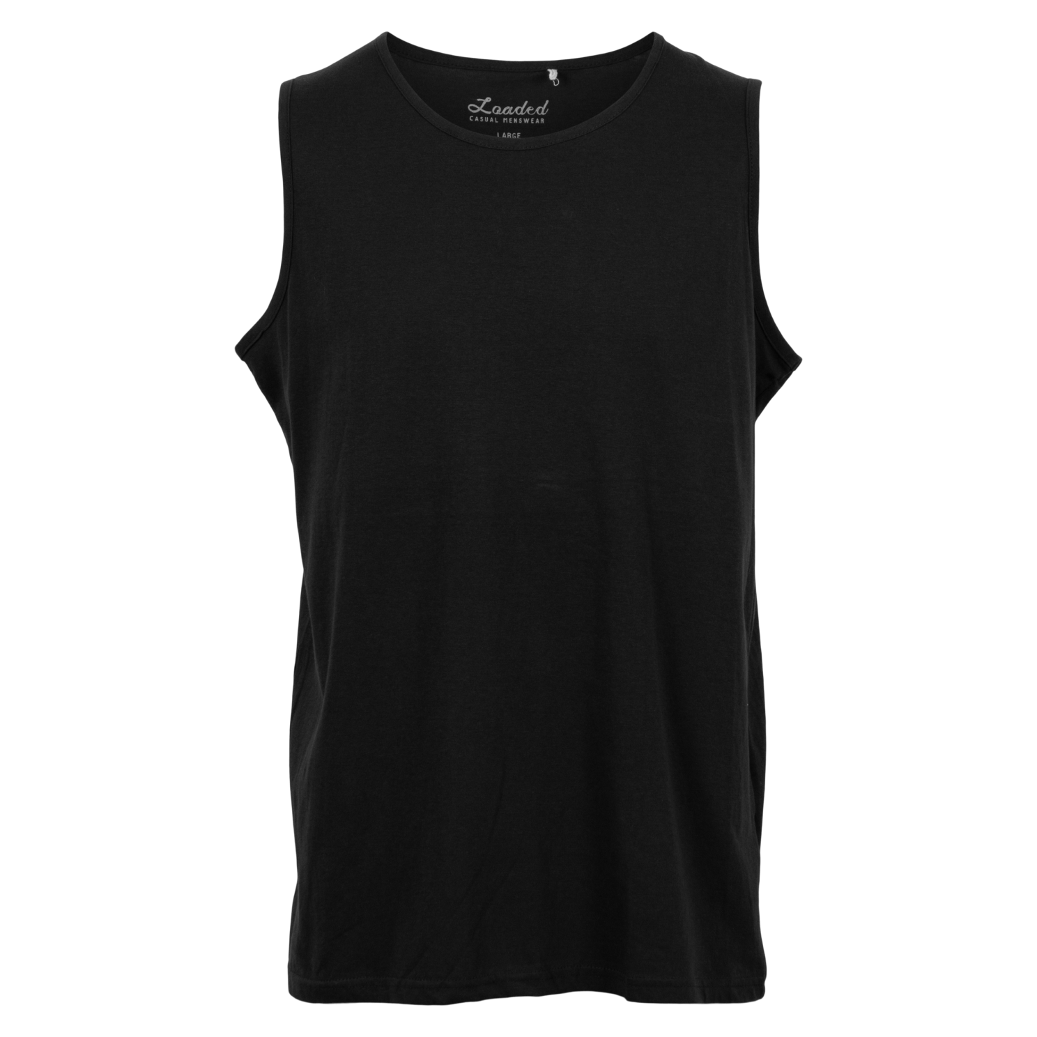 Loaded Belfast Herre Tanktop Plus Size Black 7xl Sort  7XL