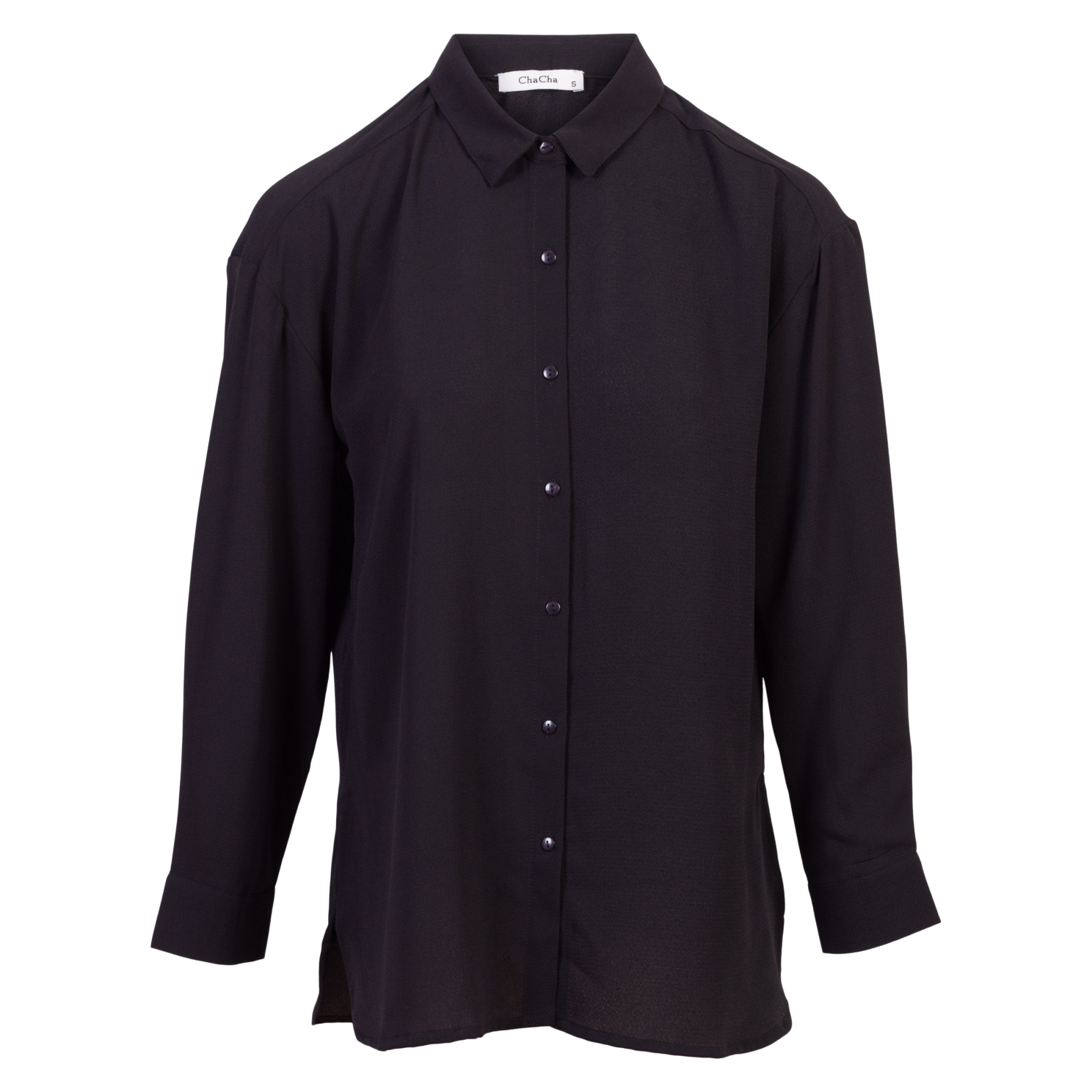 Zbyz Dame Skjorte Plus Size Black Sort  42/44