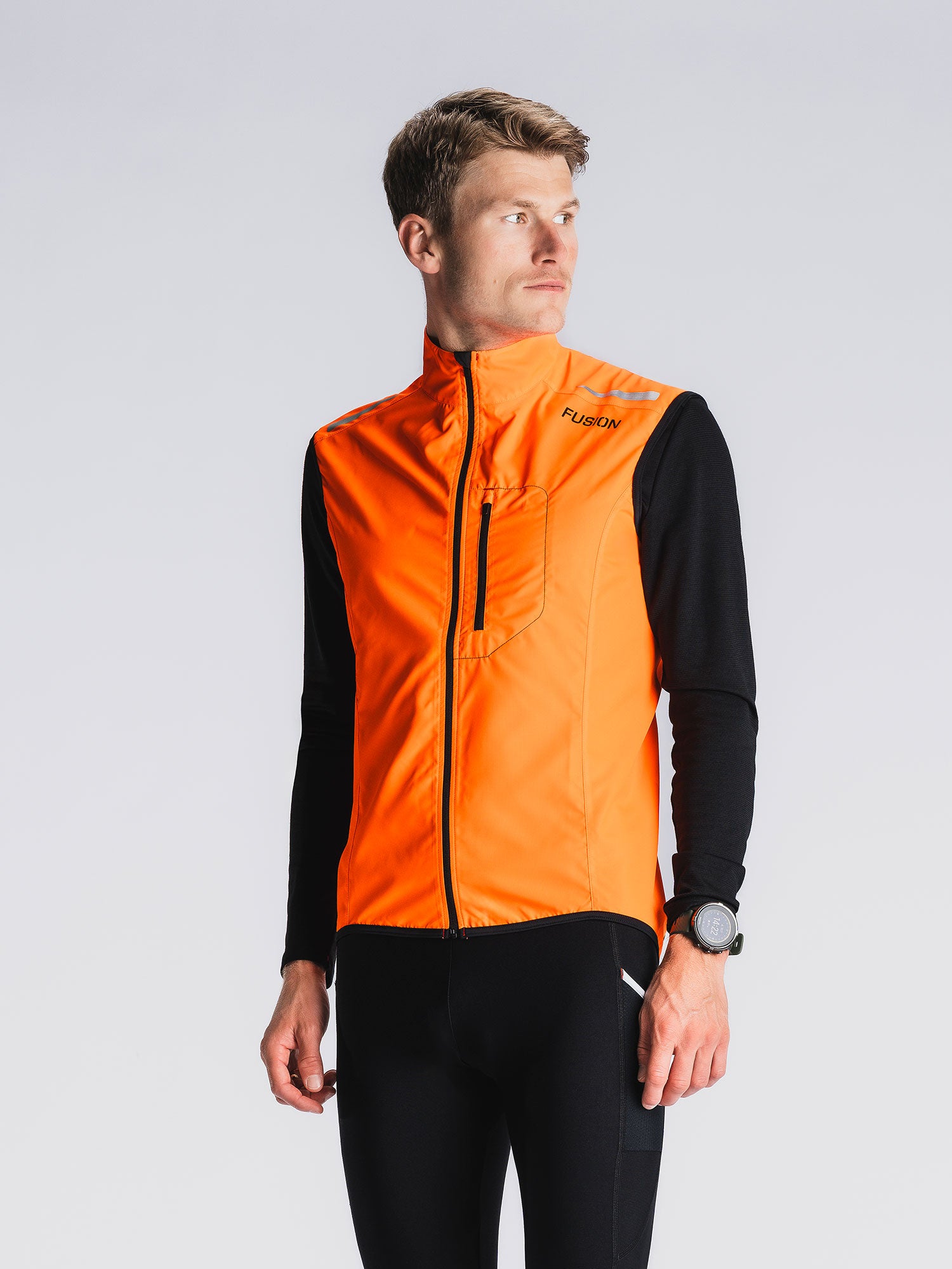 Fusion Mens Run Vest Orange Xxxl Orange Male XXXL