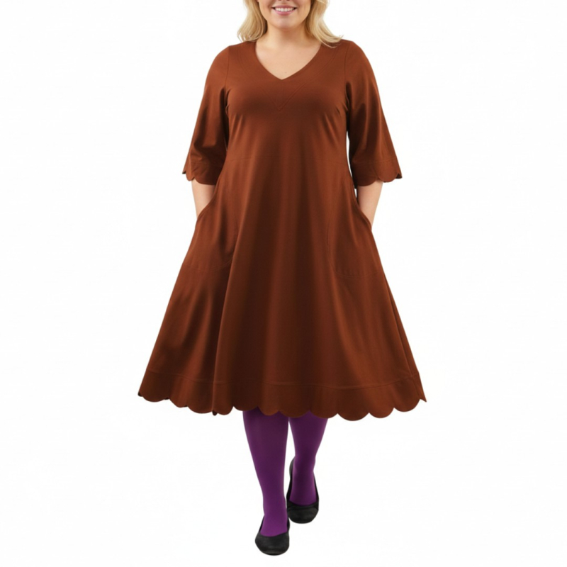 Plus Size Kjole Nami Terra Orange  44
