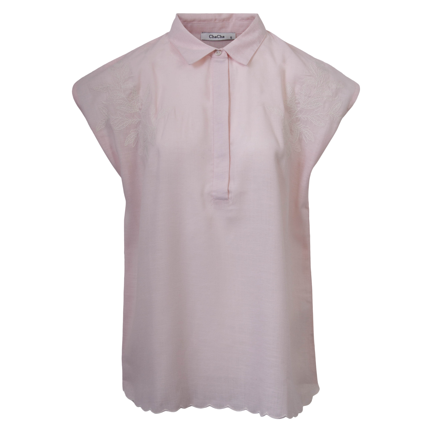 Zbyz Dame Kortærmet Skjorte Hørmix Plus Size Rose Rose  54/56