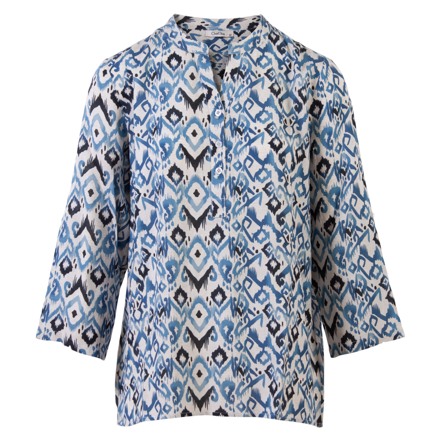 Zbyz Dame Bluse Plus Size Blue Combi Blue Combi  50/52