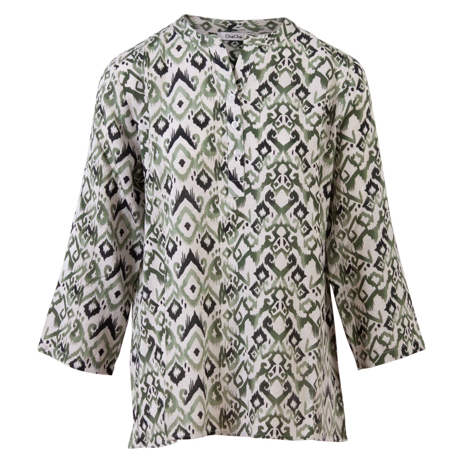 Zbyz Dame Bluse Plus Size Green Combi Grøn  42/44