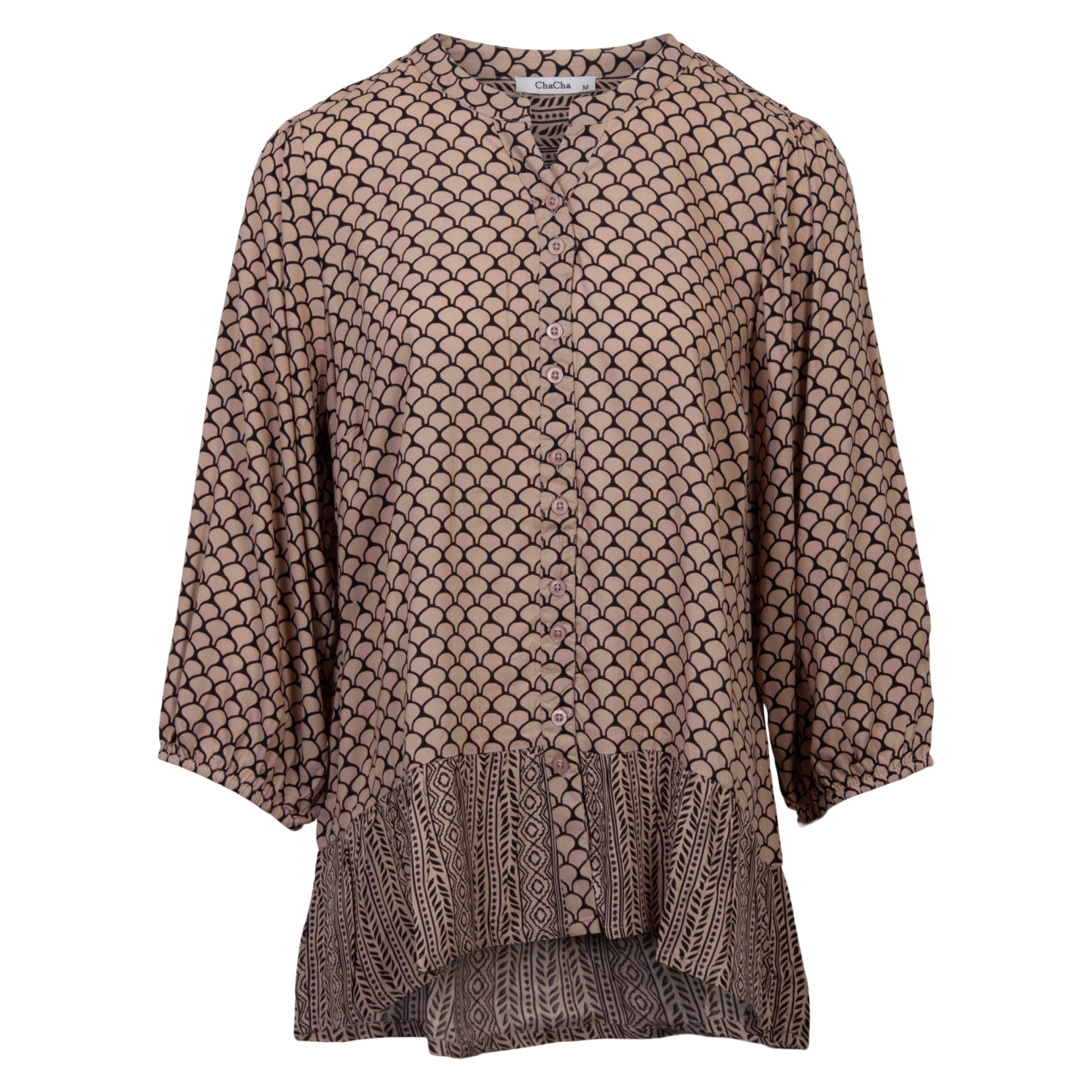 Zbyz Dame Bluse Plus Size Beige Beige  46/48