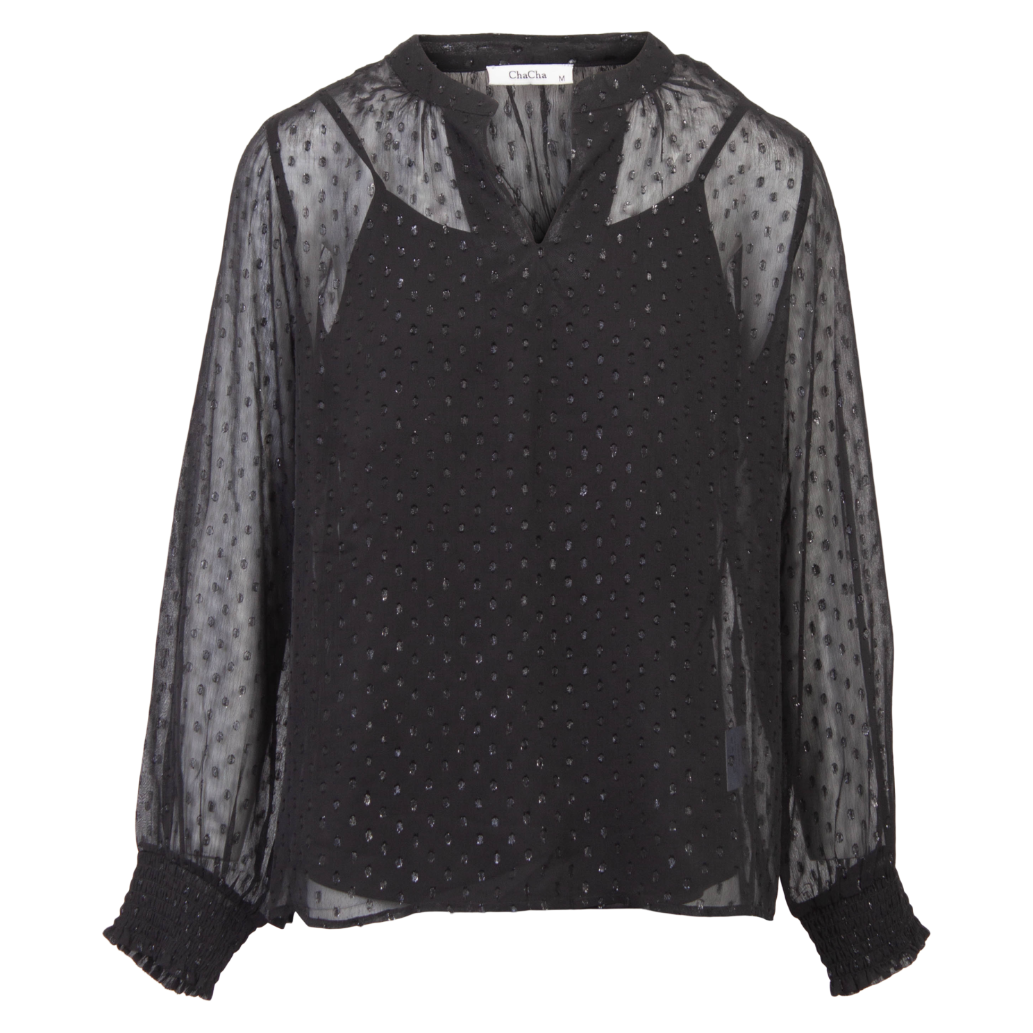 Zbyz Dame Bluse Plus Size Black Sort  54/56