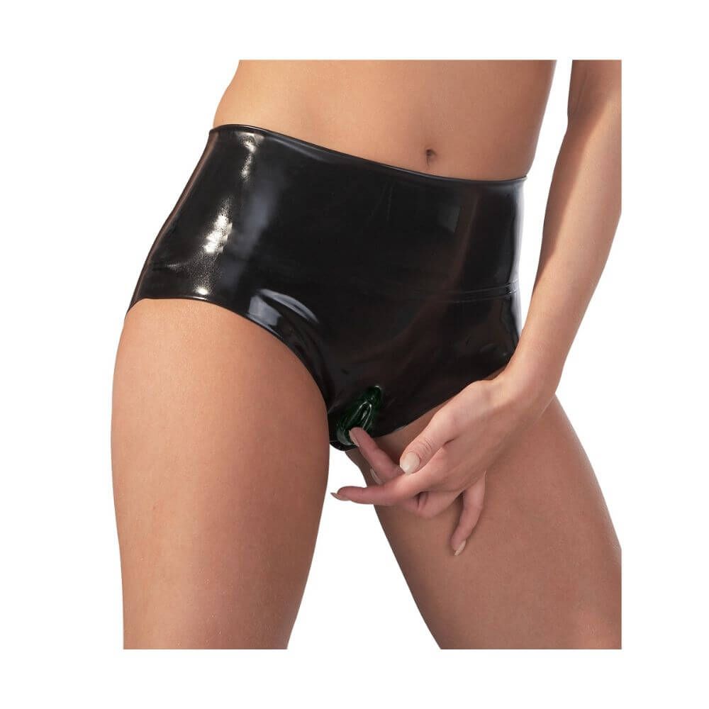 Late Latex Dansetrusse Til Kvinder Large Sort  XL