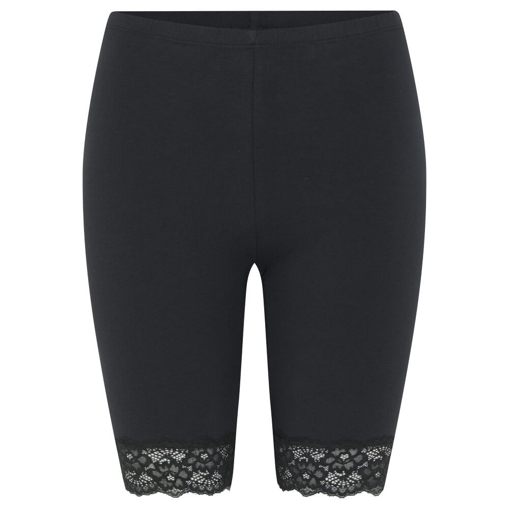 Decoy Indershorts Med Blonde Økologisk Bomuld Sort Str Large Sort Dame 2XL