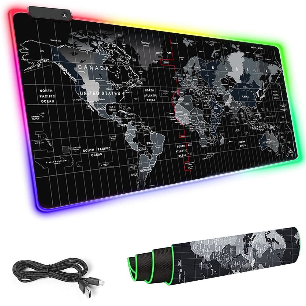 Xxxl Gaming Musemåtte Med Led Lys 90x40