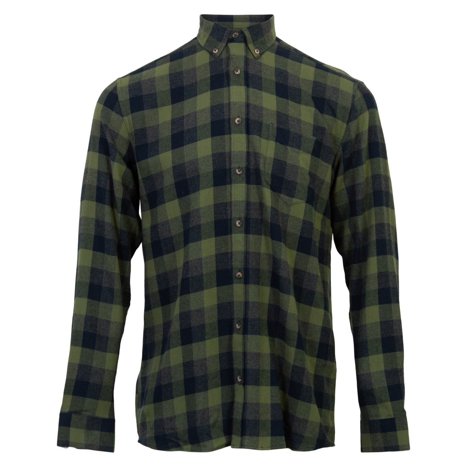 Vito Farmer Herre Skjorte Plus Size Army Green Mix 4xl Grøn  4XL-49/50