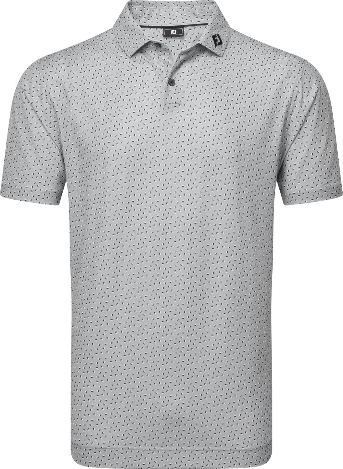 Footjoy Bounch Print Pique Herre Poloshirt Grey Str Xxxl Grey Herre XXXL