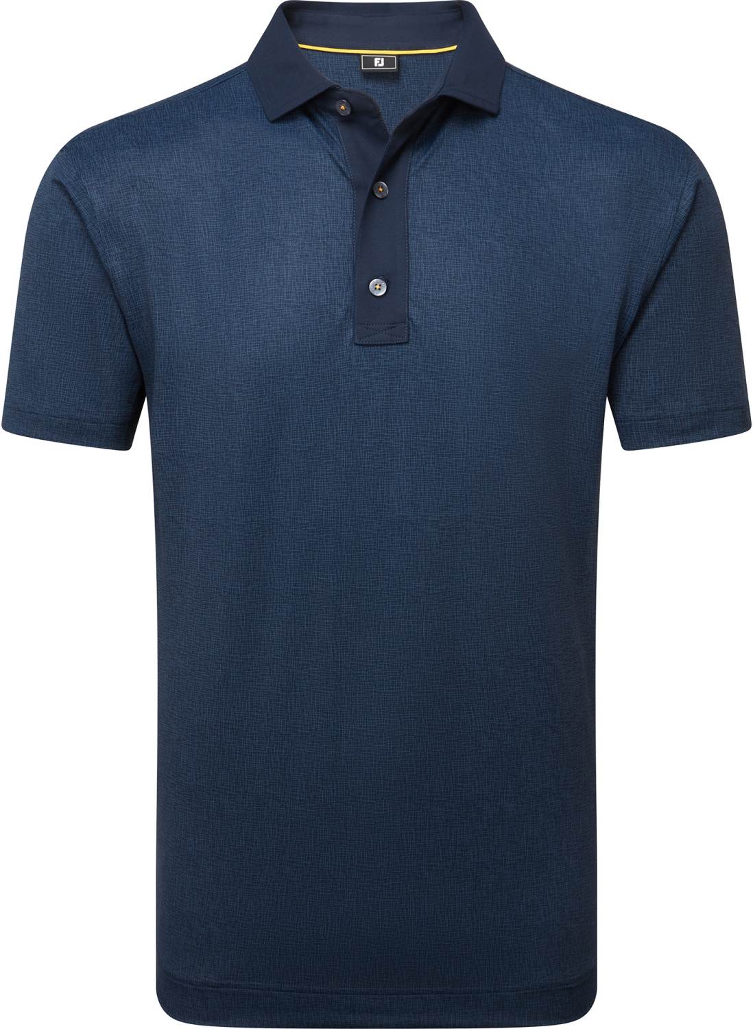 Footjoy Etched Texture Print Lisle Herre Poloshirt Navy Str Xxxl Navy Herre XXXL