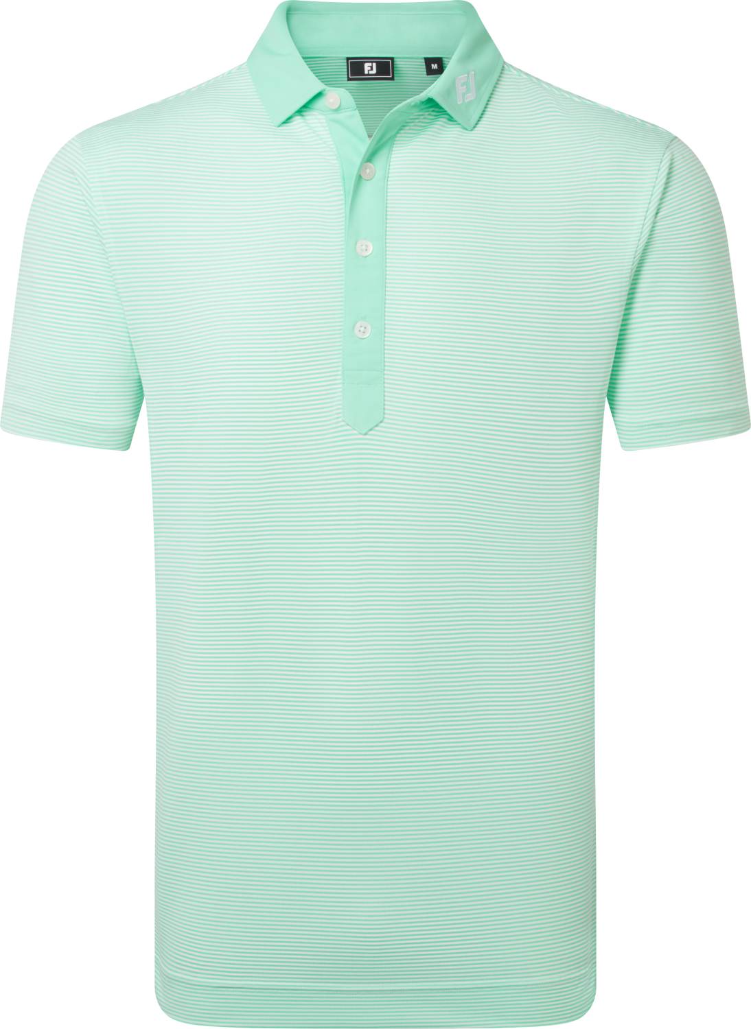 Footjoy Feeder Stripe Pique Herre Poloshirt Seaglass Str Xxxl Seaglass Herre XXXL