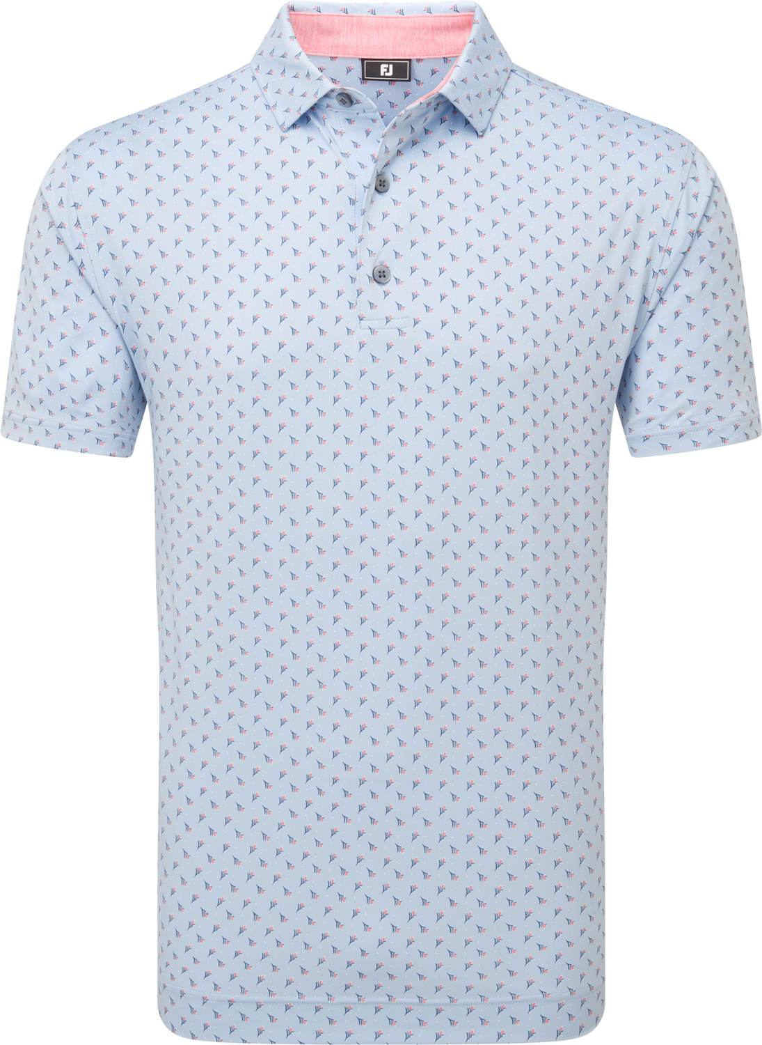 Footjoy Flower Bud Foulard Lisle Herre Poloshirt Skyway Str Xxxl Skyway Herre XXXL