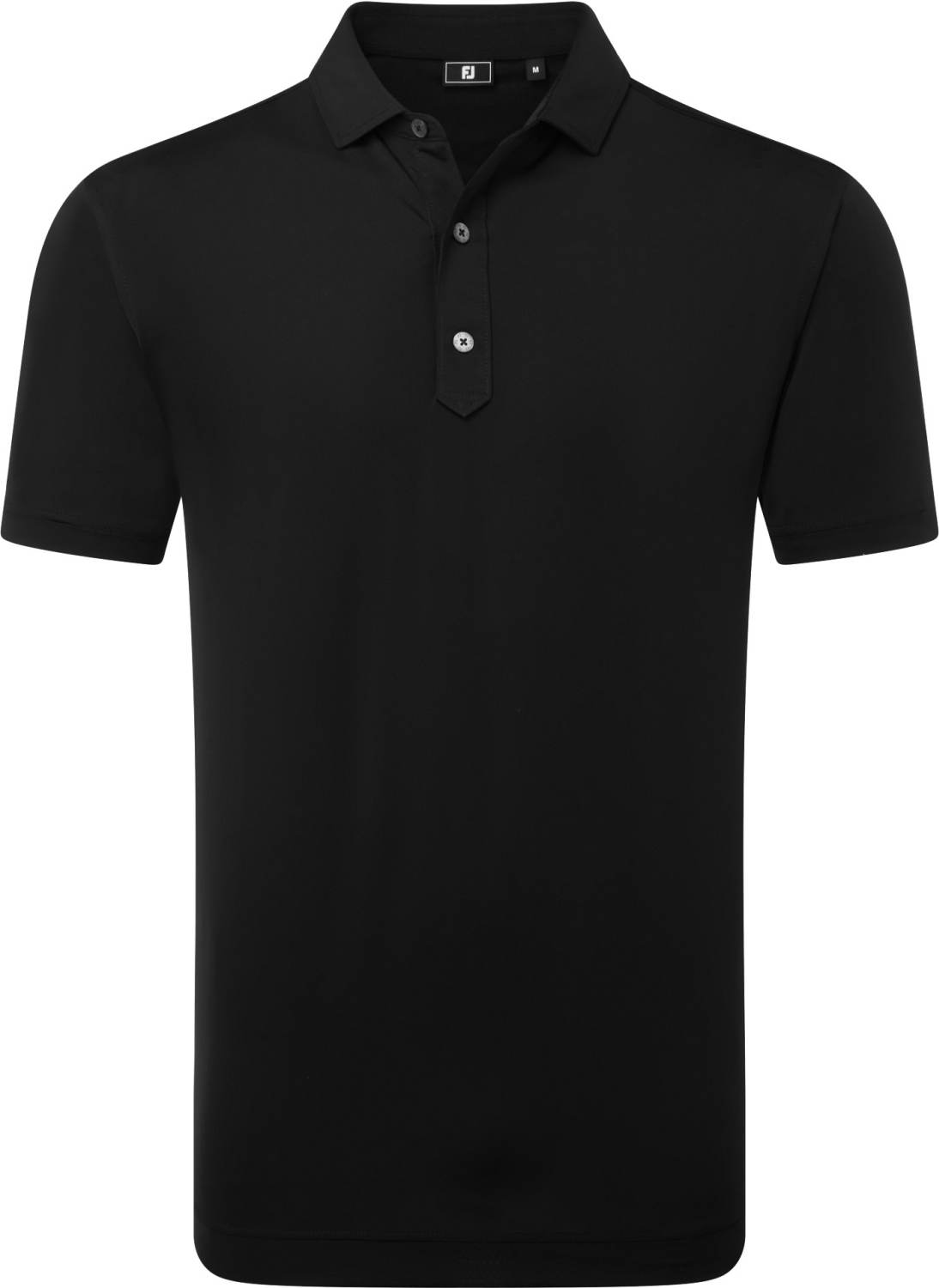 Footjoy Lisle Solid Herre Poloshirt Black Str Xxxl Sort Herre XXXL
