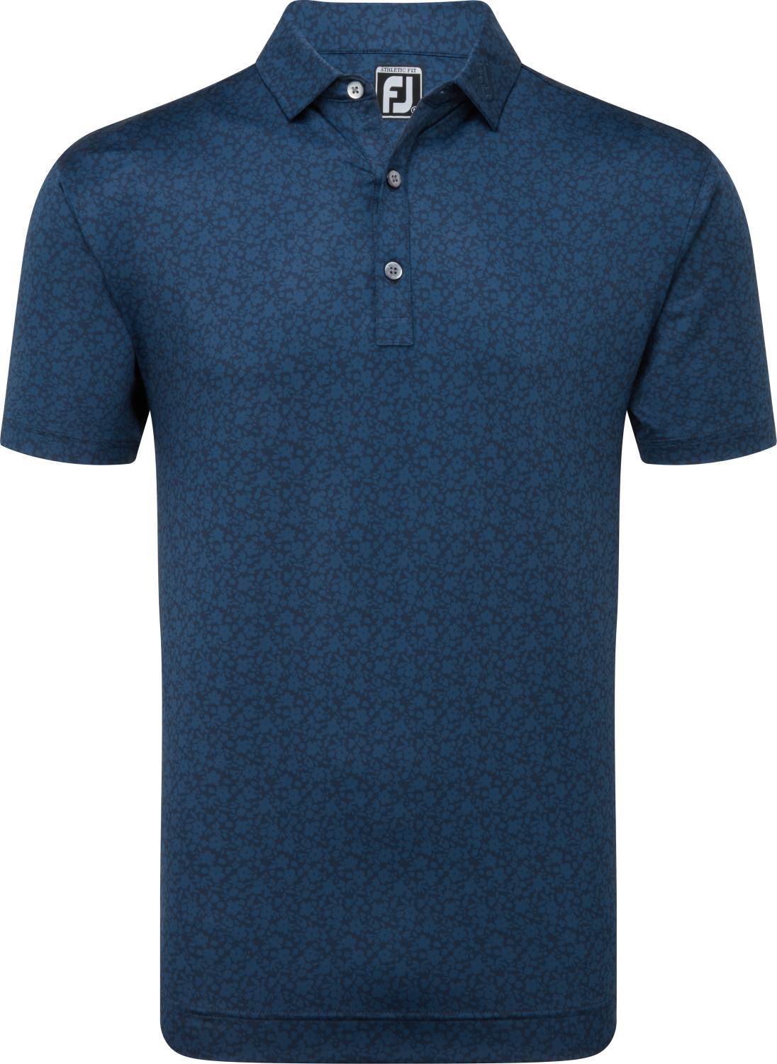 Footjoy Painted Floral Lisle Herre Poloshirt Navy Str Xxxl Navy Herre XXXL