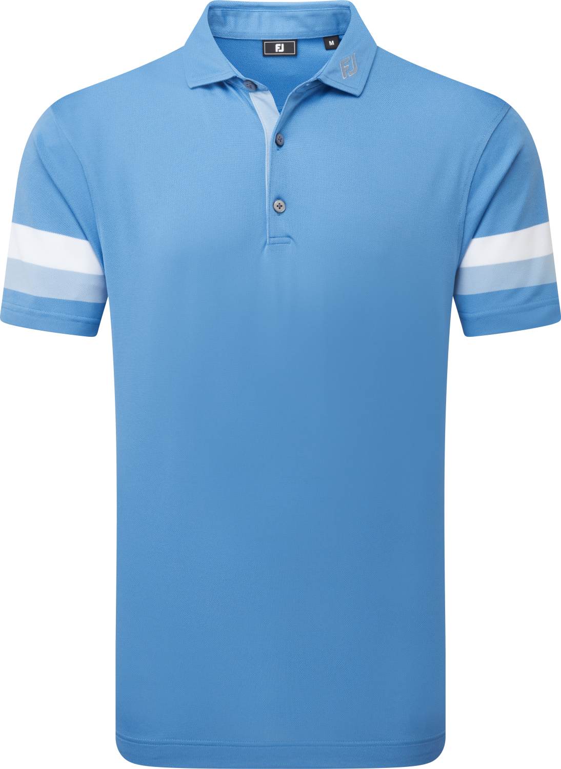 Footjoy Sleeve Stripe Pique Herre Poloshirt Blue Aqua Str Xxxl Blue/Aqua Herre XXXL