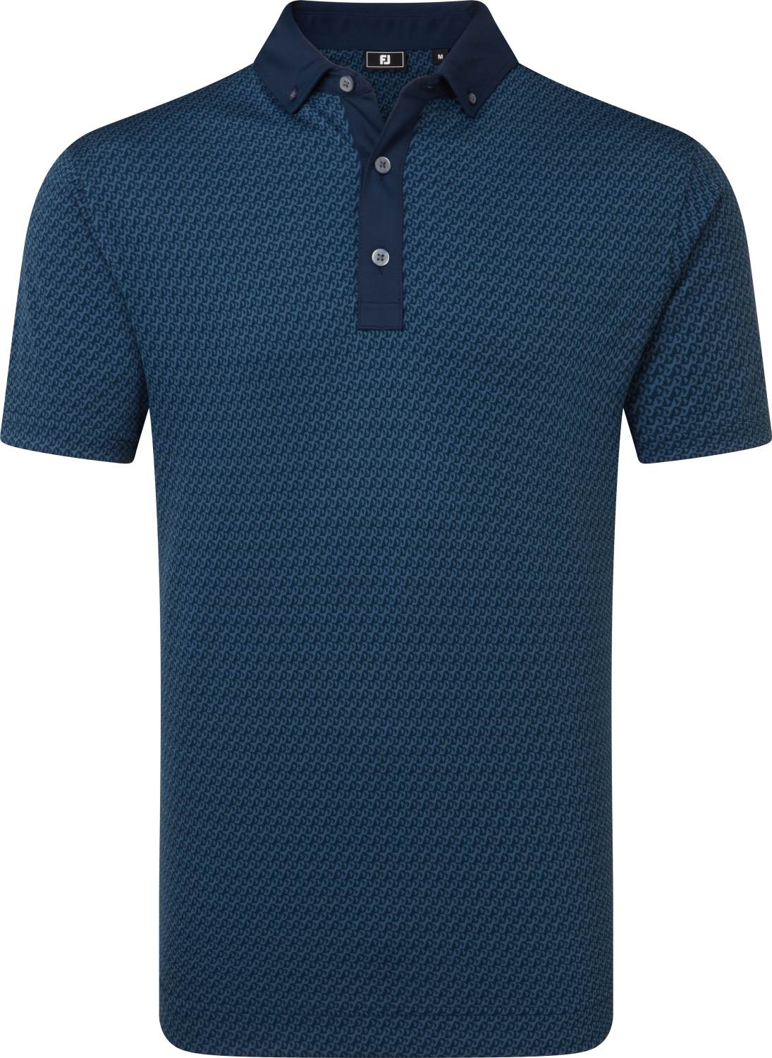 Footjoy Star Geo Jacquard Herre Poloshirt Navy Str Xxxl Navy Herre XXXL