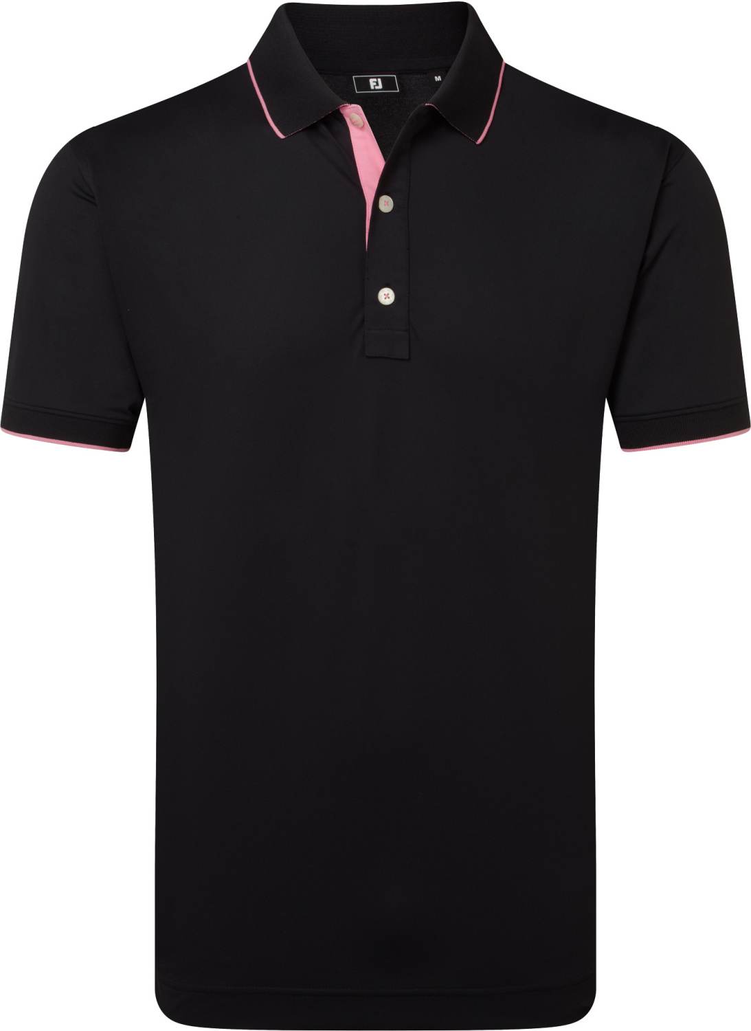 Footjoy Wordmark Pique Herre Poloshirt Black Str Xxxl Sort Herre XXXL