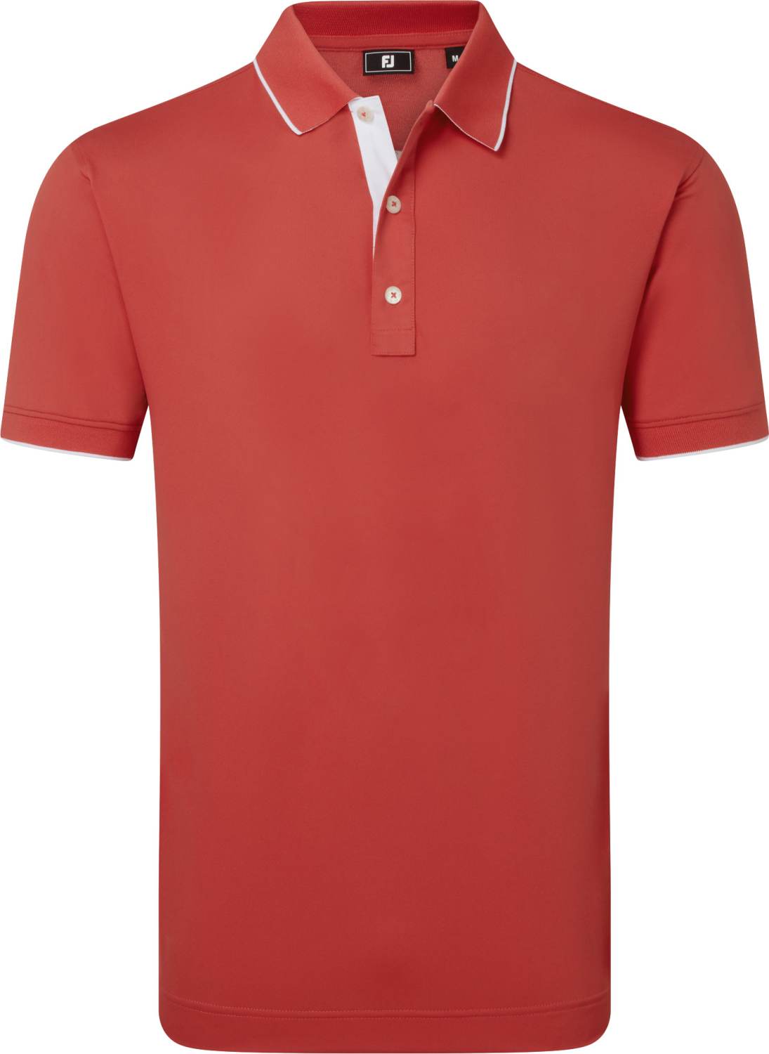 Footjoy Wordmark Pique Herre Poloshirt Nantucket Red Str Xxxl Nantucket Red Herre XXXL