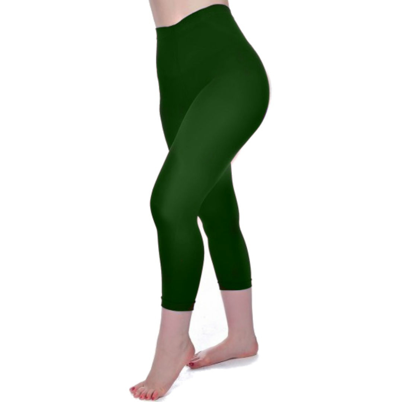 Capri Leggings Forest Green Grøn  5XL - STR. 60-6