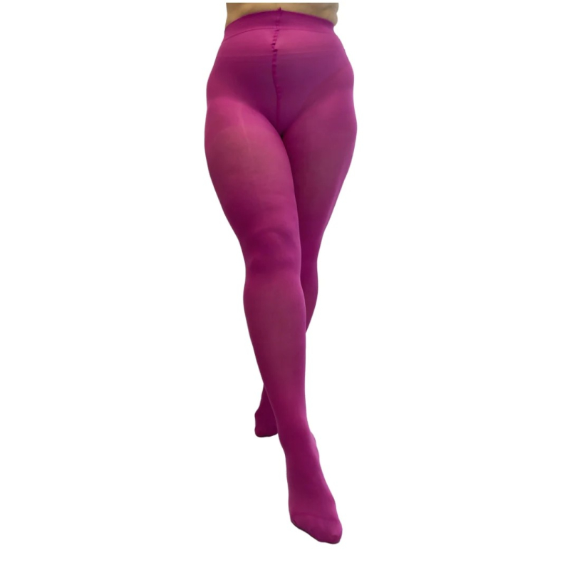 Fuchsia Denier Curvy Super Stretch Strømpebukser Pink  50