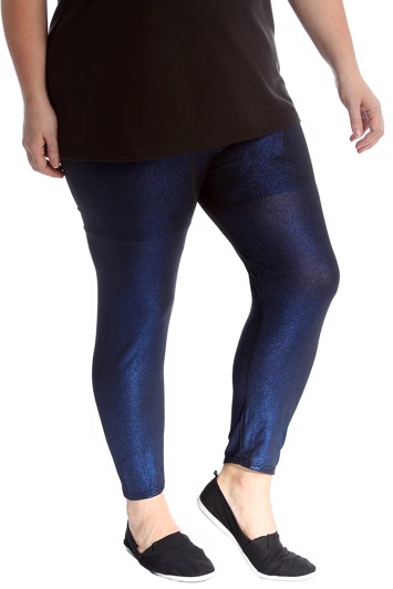 Leggings: Emma Leggings Blå Med Glitter