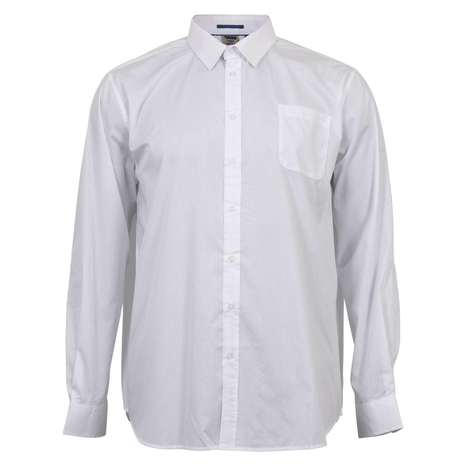 D555 Aiden Herre Skjorte Plus Size White Hvid  3xl