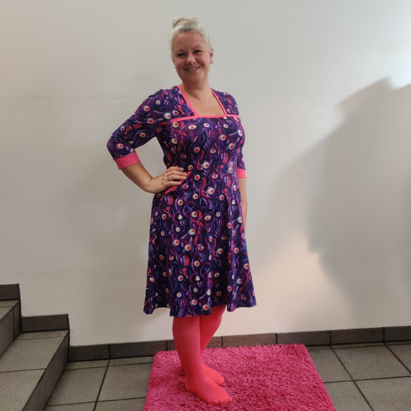 Plus Size Kjole Genkei Purple Monster Lilla  50