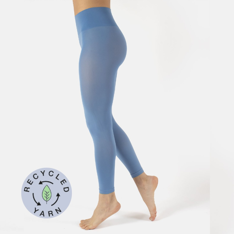 Riviera London Eco Denier Leggings Med Satin Finish Blå - Cette  S - 36-38