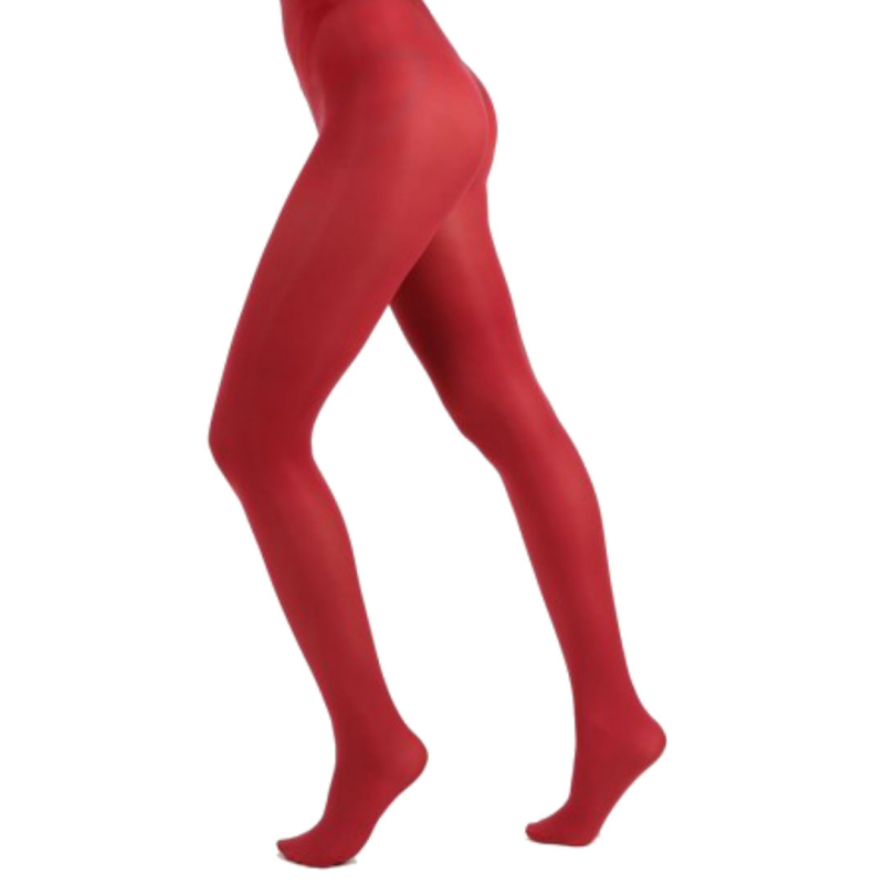 Maroon Denier Curvy Super Stretch Strømpebukser Rød -PM  50