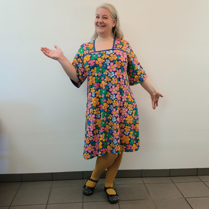 Plus Size Kjole Tokyo Retro Flower Grøn  44