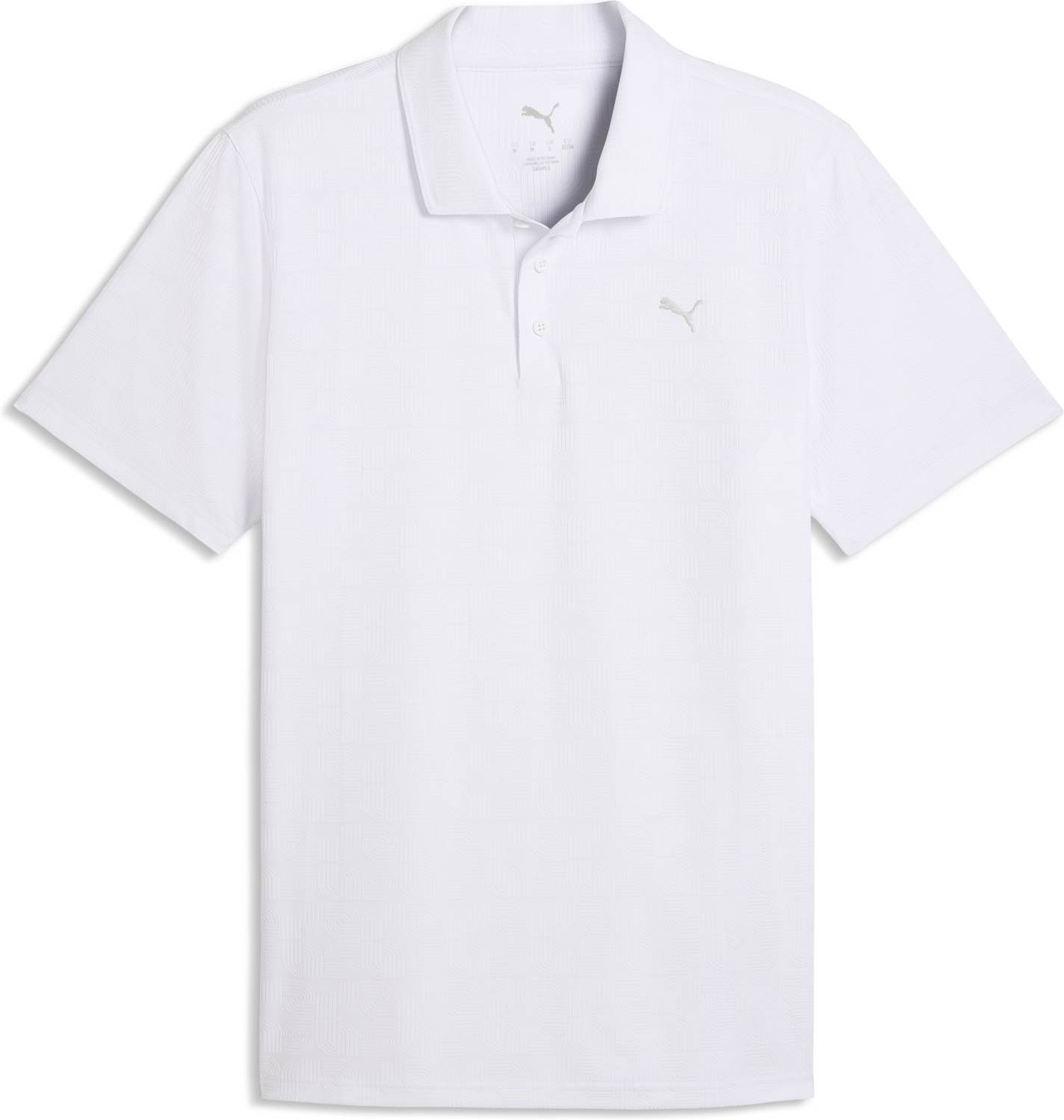 Puma Mattr Deco Jacquard Herre Poloshirt White Glow Str Xxxl Hvid Herre XXXL