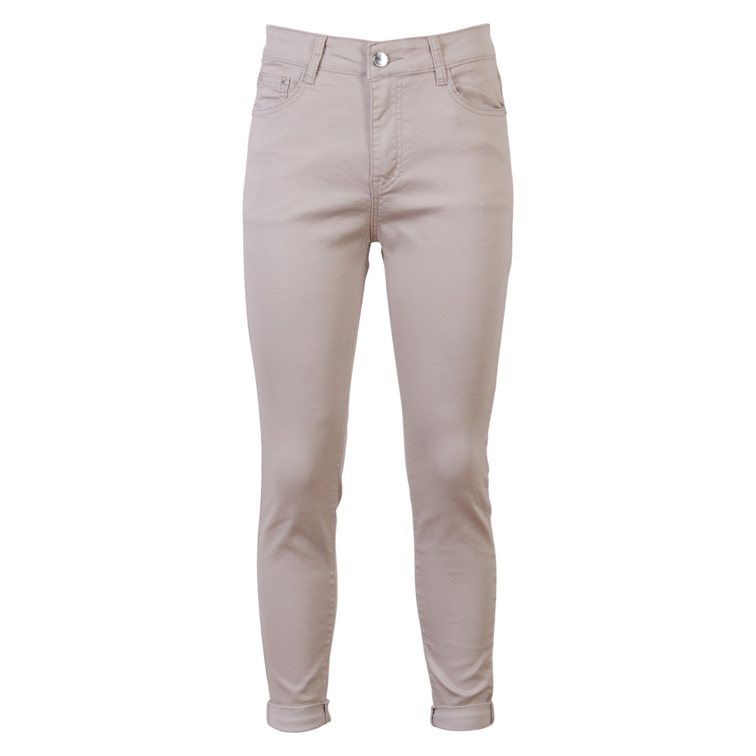 Jeans Dame Bukser Plus Size Sand Sand  48