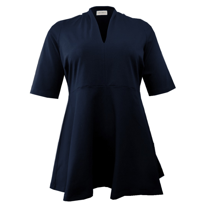 Plus Size Bluse Sendai Navy Blå  46