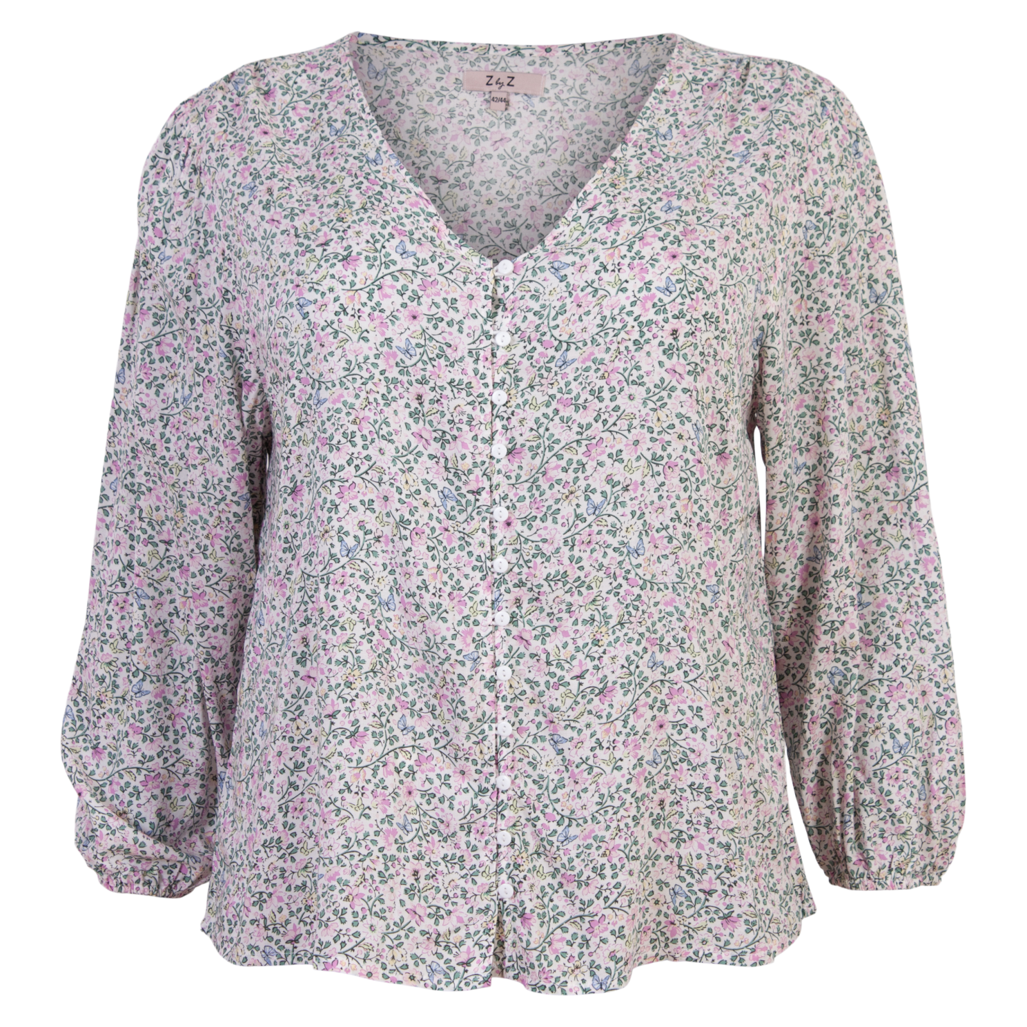 Zbyz Dame Skjorte Plus Size Pink Pink  42/44